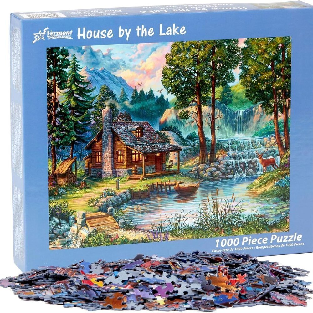 Vermont Christmas Company House by The Lake Jigsaw Puzzle 1000 Piece NIB